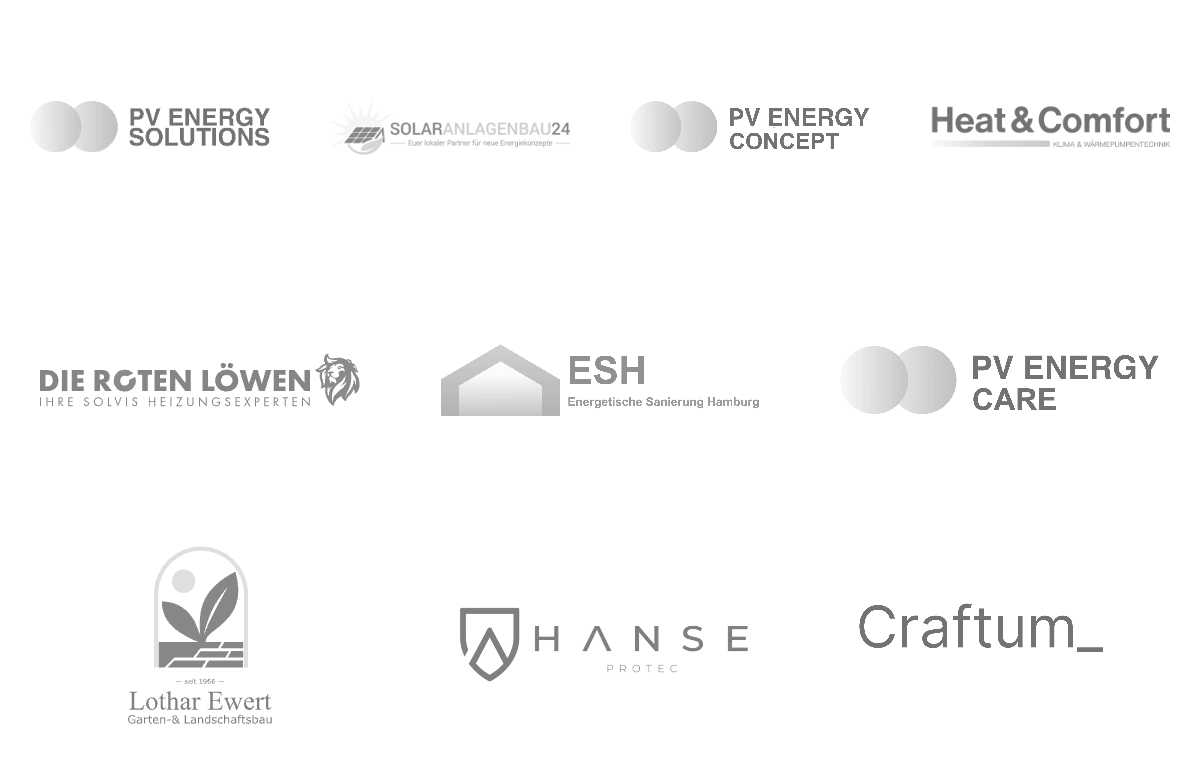 Logos der Betriebe der PV Energy Group