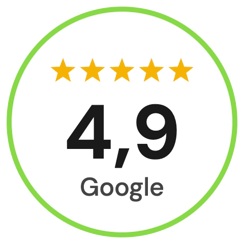 4,9 von 5 Sternen bei Google
